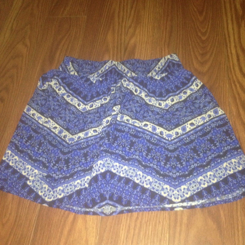 Blue Chevron Skirt